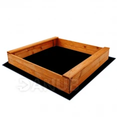 Dřevěné pískoviště - 120x120 cm - impregnované - + geotextilie