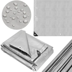 Hrubá krycí plachta - 4x5m - 210g/m2 - šedohnědá