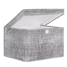 Úložný box s víkem - 30x50x40cm - šedý