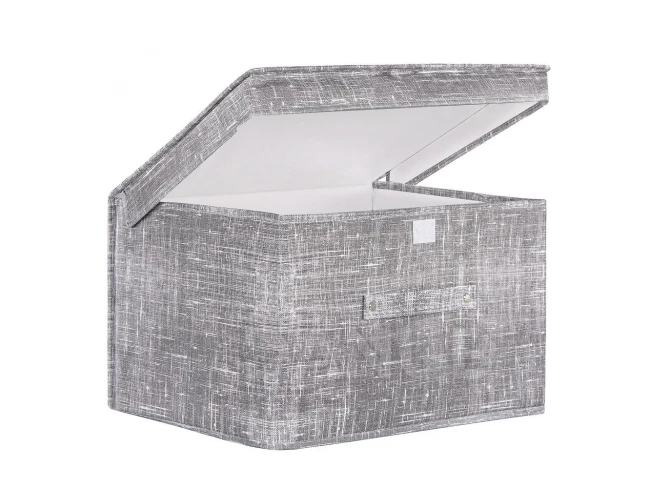 Úložný box s víkem - 30x50x40cm - šedý