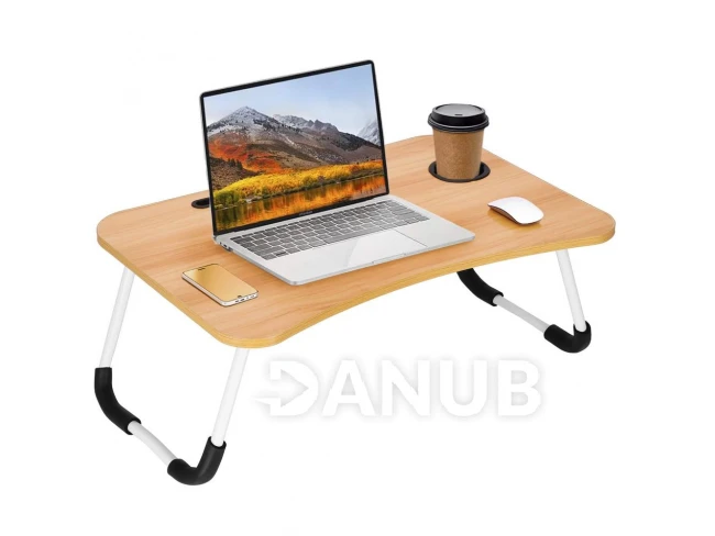 Skládací stolek pod notebook - světle hnědý Skládací stolek pod notebook - světle hnědý