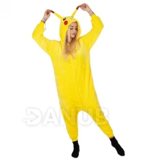 Plyšový overal Kigurumi - vzor pikachu - velikost S - 156 cm