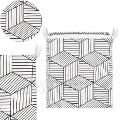 Koš na uložení hraček a oblečení - bílo černý vzor