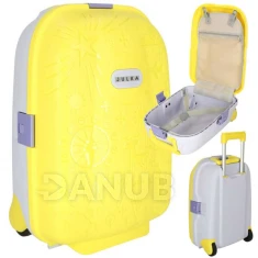 Dětský cestovní kufr na kolečkách - žlutý