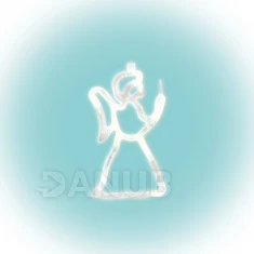 LED dekorace do okna, anděl, 19cm, 4,5V