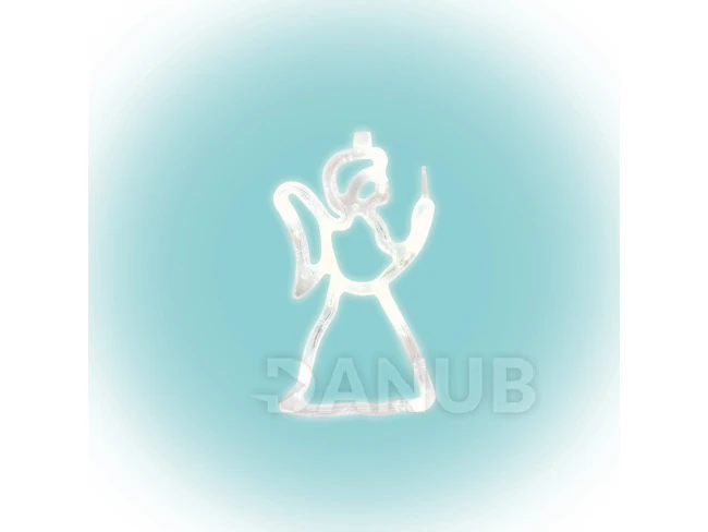 LED dekorace do okna, anděl, 19cm, 4,5V