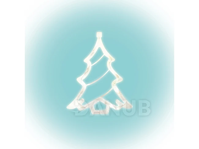 LED dekorace do okna, stromeček, 19cm, 4,5V