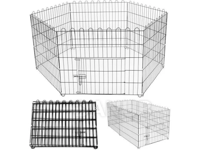 Ohrádka pro zvířátka skládací - 165 x 85 cm - černá