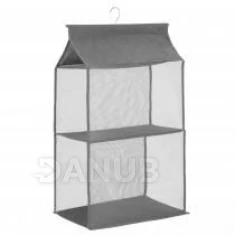 Závěsný organizér do šatníku - 2 police- šedý