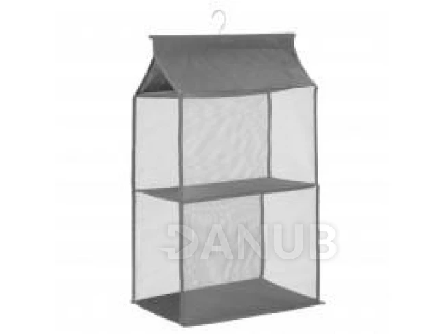 Závěsný organizér do šatníku - 2 police- šedý