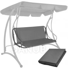 Sedátko na zahradní houpačku - 110 x 90 cm - šedé