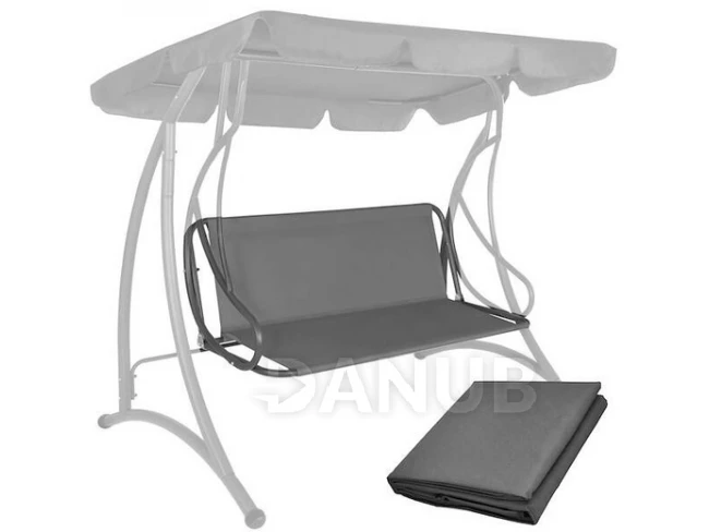 Sedátko na zahradní houpačku - 110 x 90 cm - šedé