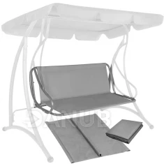 Sedátko na zahradní houpačku - 130 x 100 cm - světle šedé