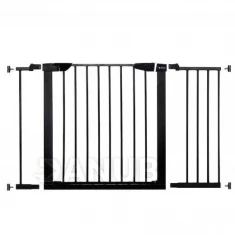 Bezpečnostní bariérová zábrana pro schody a dveře - černá - 75-117cm