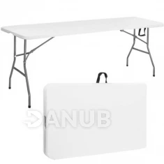 Skládací cateringový stůl - 240 cm - bílý