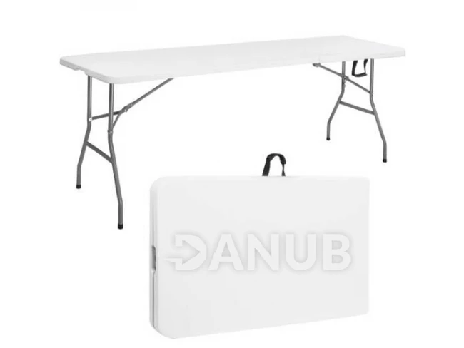 Skládací cateringový stůl - 240 cm - bílý