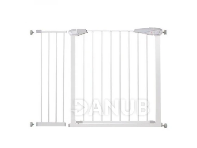 Bezpečnostní bariérová zábrany pro schody a dveře - bílá - 76-113 cm