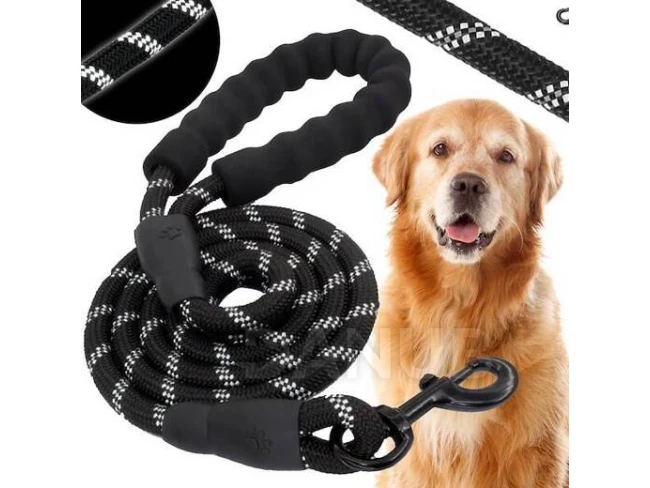 Výcvikové vodítko pro psy - 5 m lano do 50 kg - černé