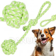 Hračka pro psa - lano s uzlem - zelené kousátko