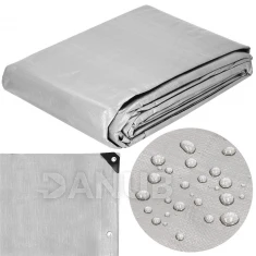 Hrubá krycí plachta - 3x5m - 210g/m2 - šedohnědá