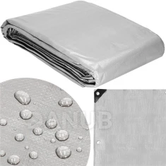 Hrubá krycí plachta - 4x7m - 210g/m2 - šedohnědá