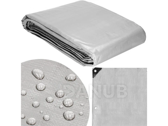 Hrubá krycí plachta - 4x7m - 210g/m2 - šedohnědá