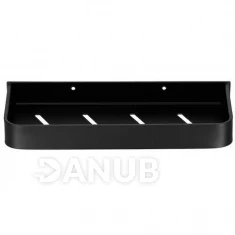 Koupelnová police do sprchy - 30x12 cm - hliníková černá matná