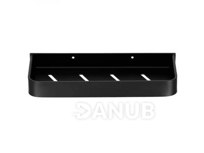 Koupelnová police do sprchy - 30x12 cm - hliníková černá matná