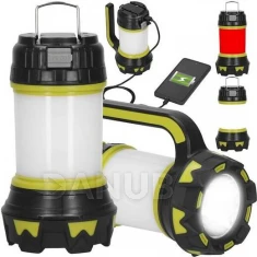 Multifunkční kempingová LED baterka, 6 režimů svícení, s funkcí powerbanky