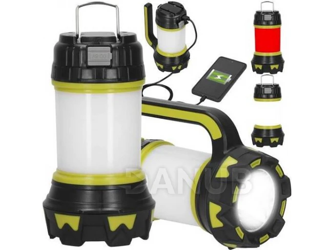 Multifunkční kempingová LED baterka, 6 režimů svícení, s funkcí powerbanky Multifunkční kempingová LED baterka, 6 režimů svícení, s funkcí powerbanky