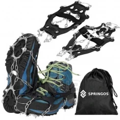 Ocelové protiskluzové turistické kočky - 8 hrotů - velikost 41-45