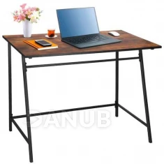 Psací počítačový stolek - 100x50x76 cm - černo-hnědý
