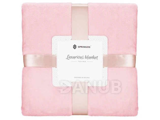 Plyšová deka LUX - 200x220cm - růžová