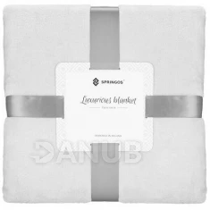 Plyšová deka LUX - 200x220cm - světle šedá