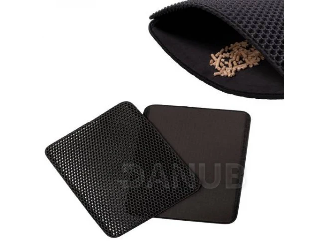 Podložka pod kočičí toaletu oboustranná 35x45cm - černá