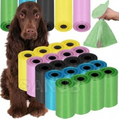 Sáčky na psí exkrementy - 360 ks - 20 rolí - 6x2,5 cm - barevné