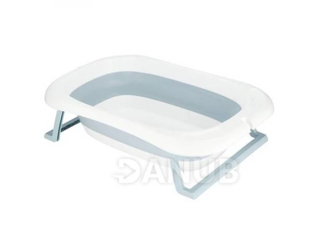 Skládací silikonová vanička pro děti - mátově bílá