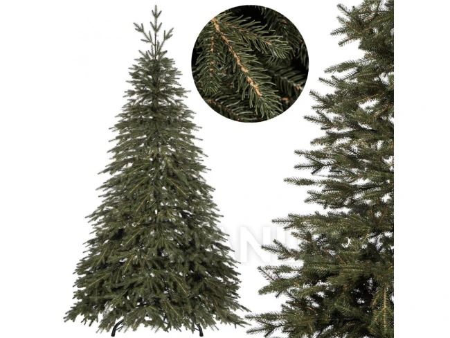 Umělý vánoční stromeček - 120cm - kavkazský smrk PE, premium tmavě zelený