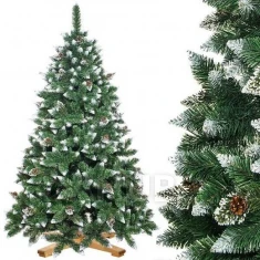 Umělý vánoční stromeček Premium Royal Trees - 220 cm - zasněžená diamantová borovice s koblihami