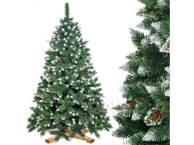 Umělý vánoční stromeček Premium Royal Trees - 220 cm - zasněžená diamantová borovice s koblihami