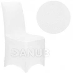 Univerzální potah na banketovou židli - bílý