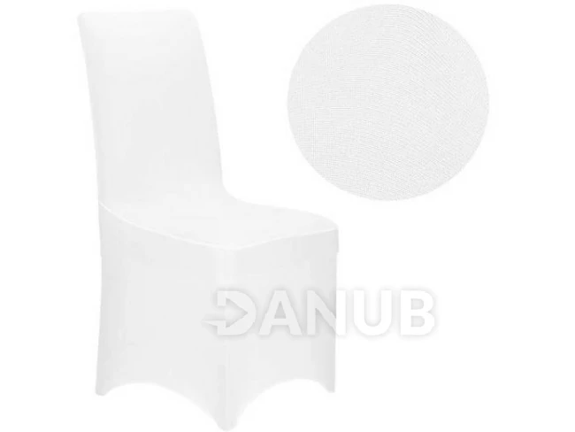 Univerzální potah na banketovou židli - bílý