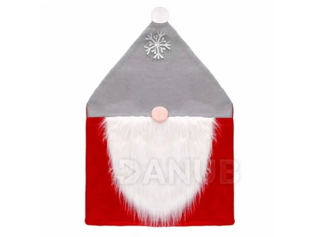 Vánoční návlek na židli - skřítek - červený