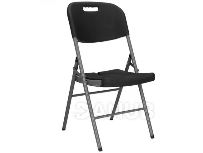 Zahradní skládací cateringová/kempingová židle - černá