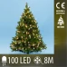 Vánoční LED světelný řetěz vnitřní - kuličky 1,5 cm - 100LED - 8M Multicolour