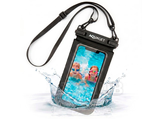Vodotěsný obal na telefon - 21.5 cm - transparentní/černá Vodotěsný obal na telefon - 21.5 cm - transparentní/černá