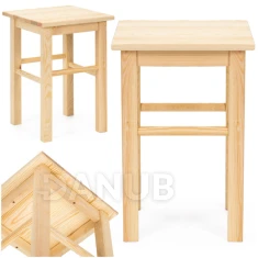 Vyvýšená židle dřevěná - 30x30x43, 5 cm - světle hnědá