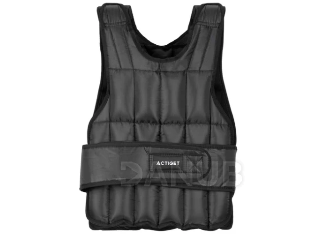 Zátěžová tréninková vesta s nosností 10 kg - nastavitelná - černá